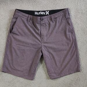 Hurley Red Brick Flat Front Shorts Casual Style
